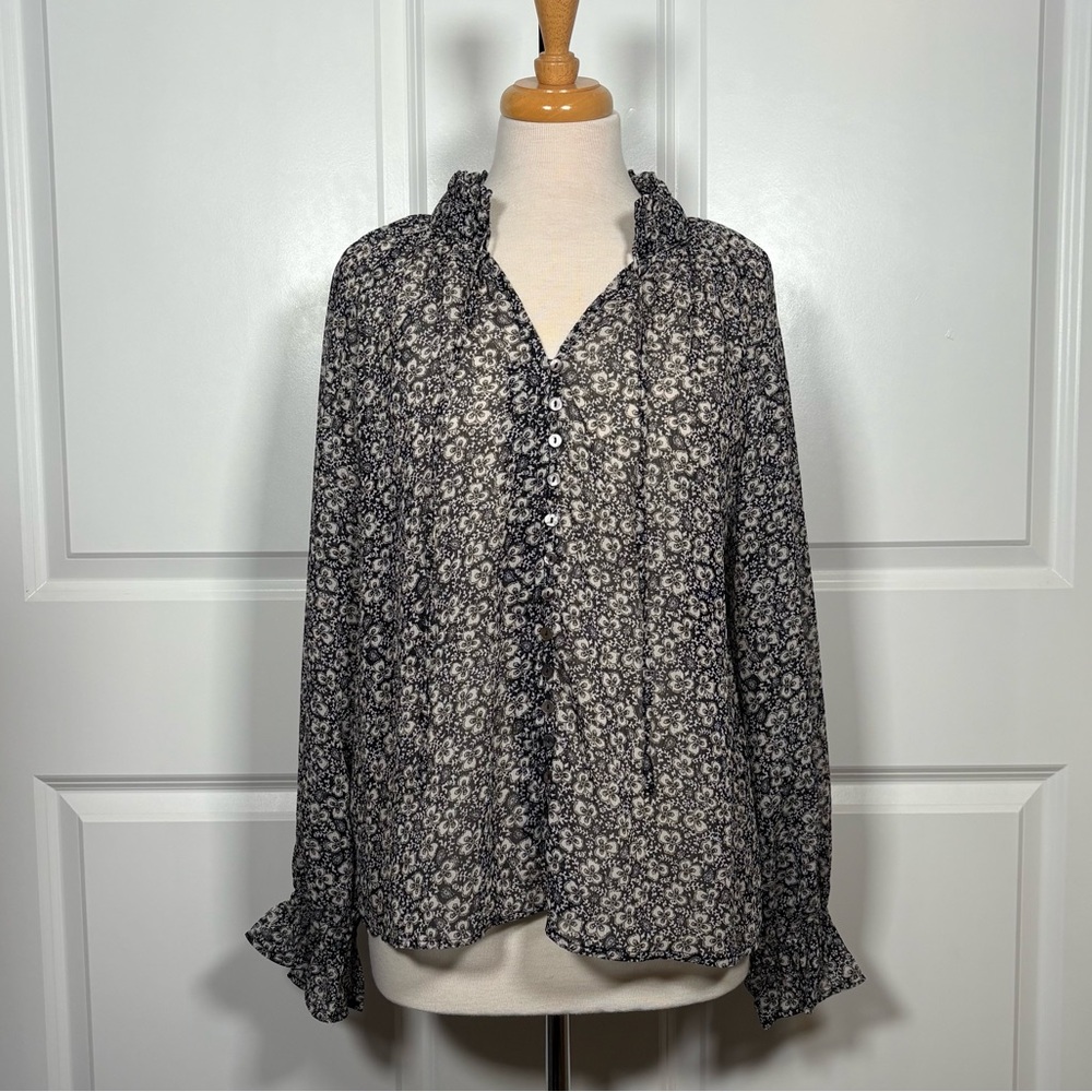 Dress Forum Floral Button-Up Blouse